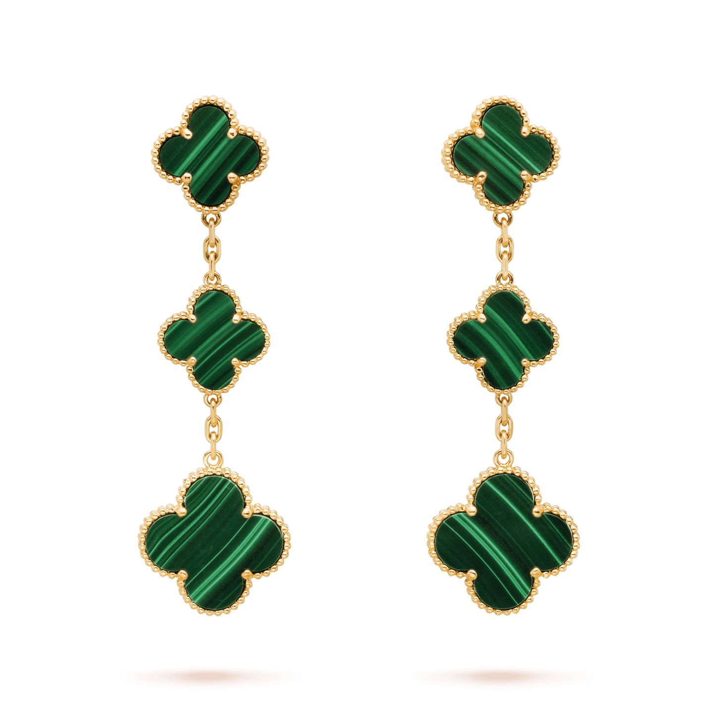 [Spark]CLOVER MALACHITE 3 MOTIFS GOLD
