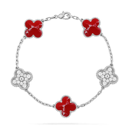[Spark]CLOVER 5 MOTIF RED PATTERN BRACELET COLLECTION
