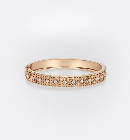 [?Spark]2026 WOVEN-PATTERN BRACELET SET WITH FULL DIAMOND INLAY THREE-COLORS