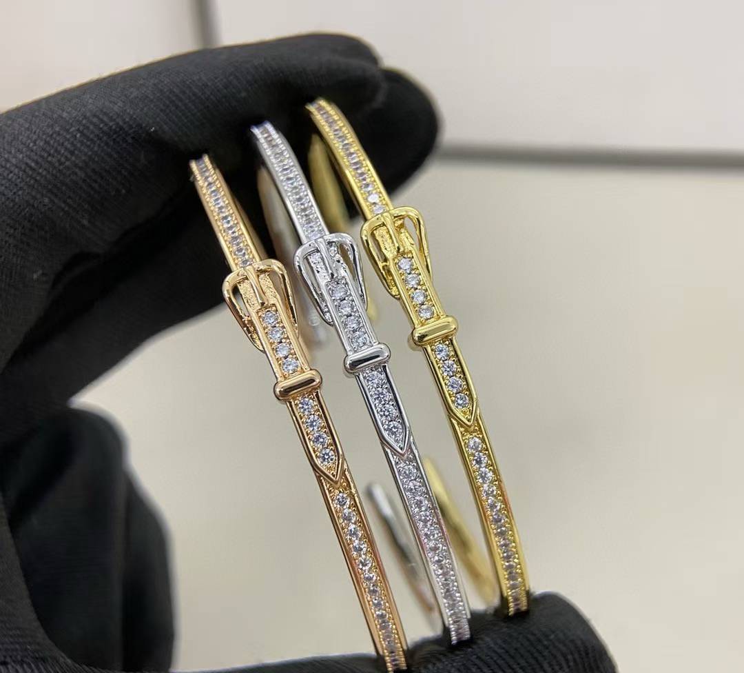 [?Spark]DIAMOND-ENCRUSTED BRACELET THREE COLORS