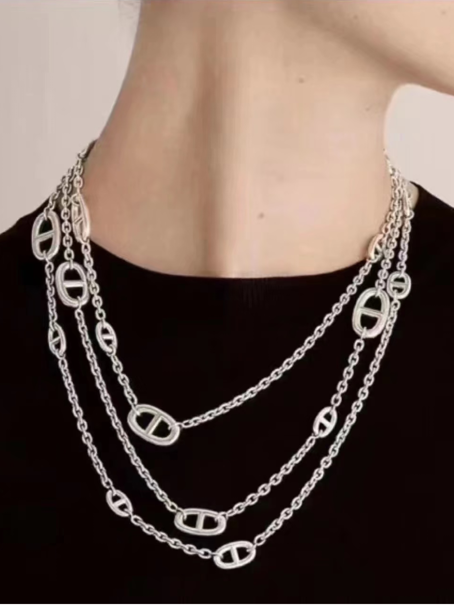 [Spark]Classic Silver Sweater Chain
