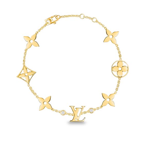 [Spark]STAR AND SUN 7 MOTIFS GOLD BRACELET