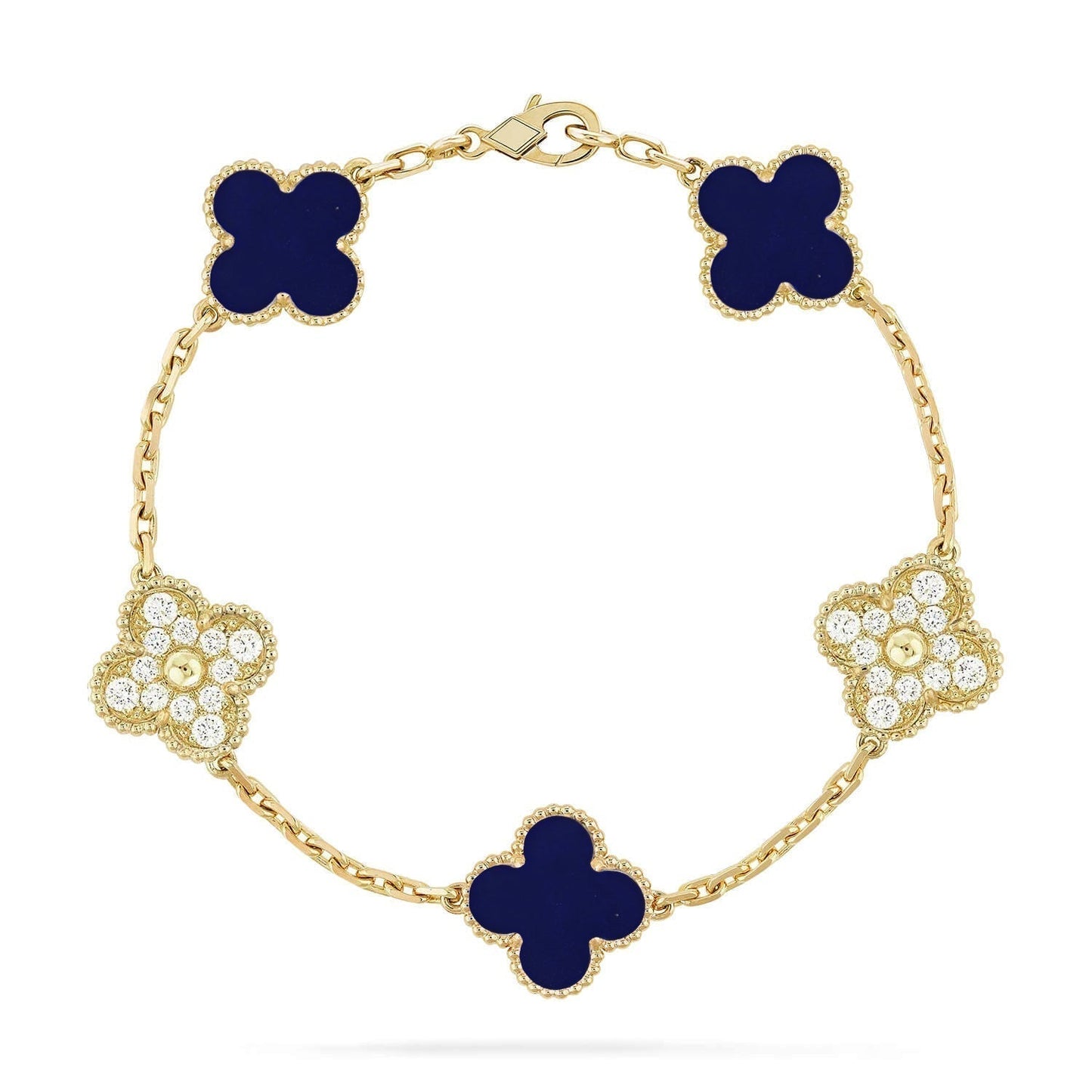 [Spark]CLOVER 5 MOTIF LAPIS LAZULI BRACELET COLLECTION