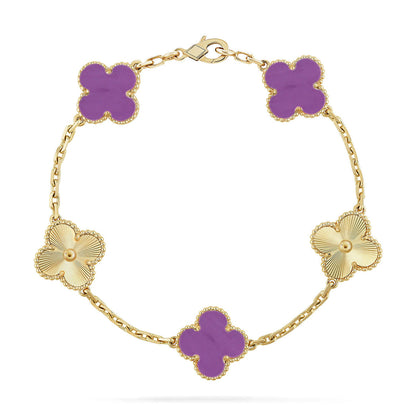 [Spark] CLOVER 5 MOTIF VIOLET BRACELET COLLECTION