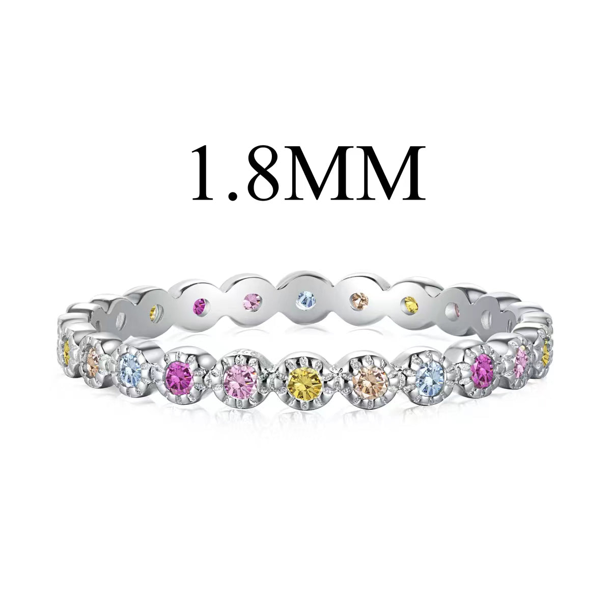 [Tonmkive Jewelry]Unique Scintillating Round Cut Daily Ring