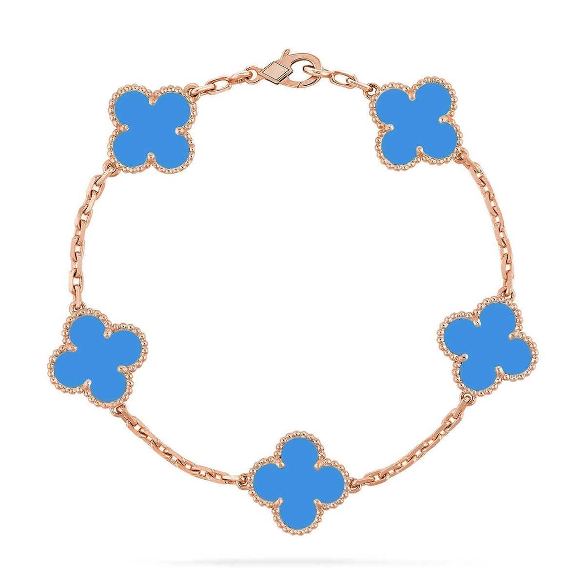 [Spark] CLOVER 5 MOTIF BLUE AGATE BRACELET COLLECTION