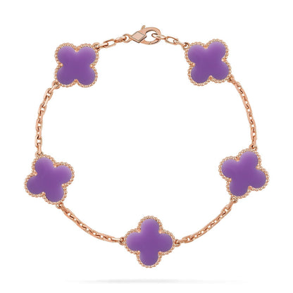 [Spark]CLOVER 5 MOTIF LIGHT PURPLE BRACELET COLLECTION