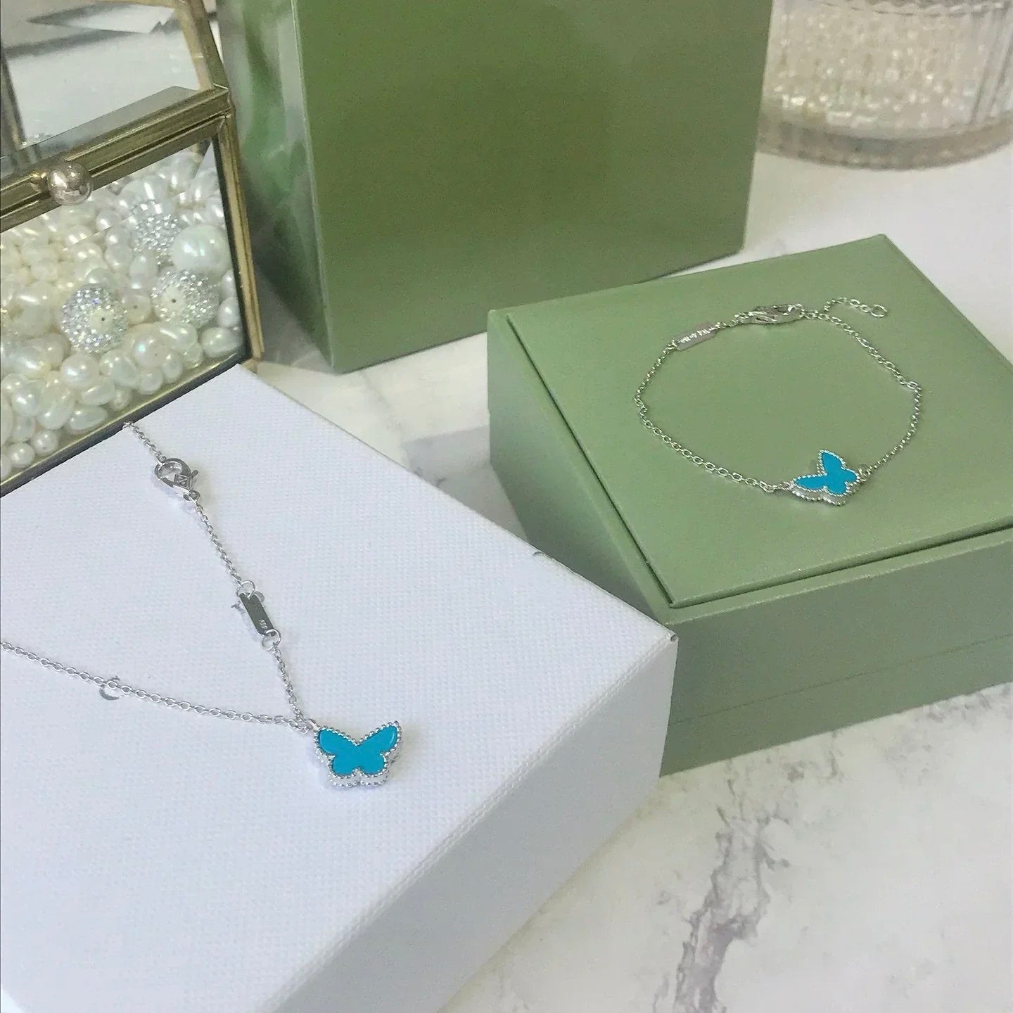 [Spark]BUTTERFLY TURQUOISE BUTTERFLY BRACELET SILVER