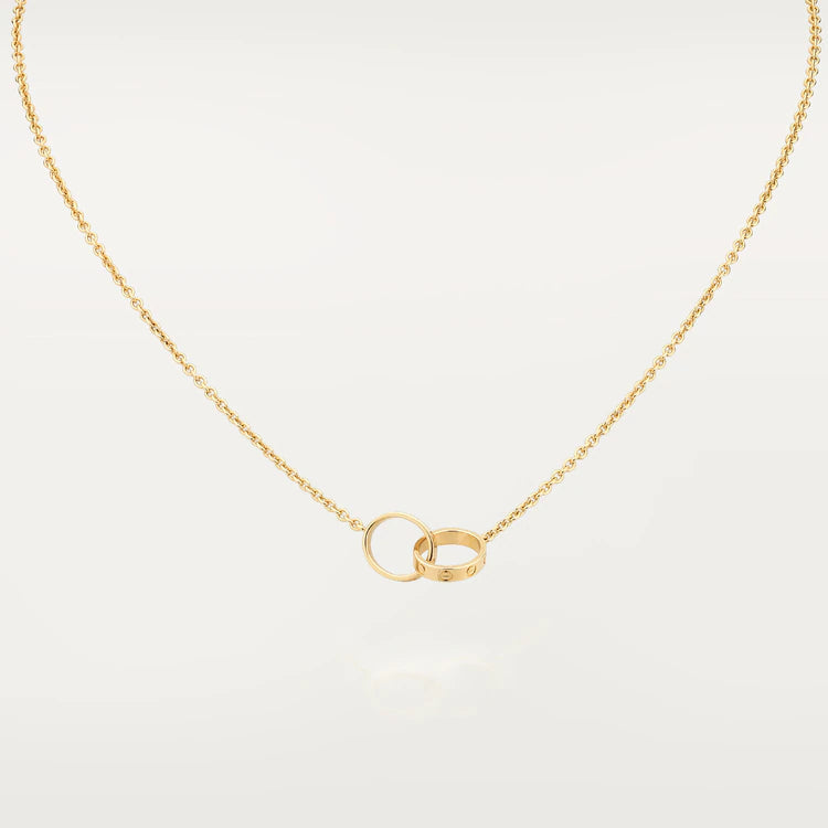 [Spark]LOVE NECKLACE DOUBLE RING GOLD