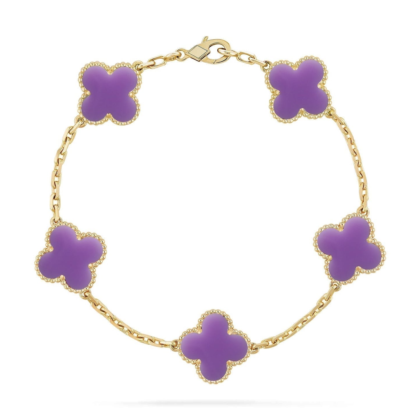 [Spark]CLOVER 5 MOTIF LIGHT PURPLE BRACELET COLLECTION