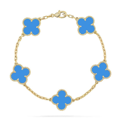 [Spark] CLOVER 5 MOTIF BLUE AGATE BRACELET COLLECTION