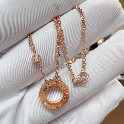 [Spark]LOVE NECKLACE 16MM 2 DIAMONDS