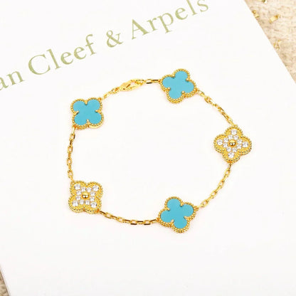 [Spark] CLOVER 5 MOTIF TURQUOISE BRACELET COLLECTION
