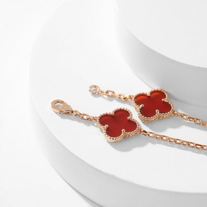 [Spark]CLOVER 10 MOTIFS CARNELIAN NECKLACE