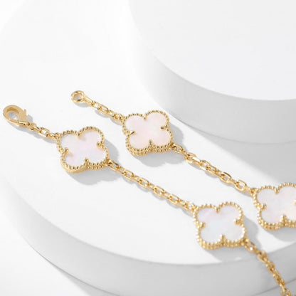 [Spark]CLOVER 10 MOTIFS WHITE MOTHER OF PEARL NECKLACE