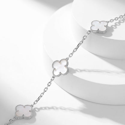 [Spark]CLOVER 10 MOTIFS WHITE MOTHER OF PEARL NECKLACE