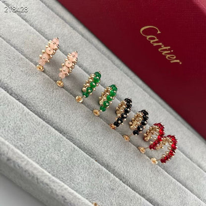 [Spark]NEW COLORED GEMSTONE COLLECTION SMALL HOOP EARRINGS