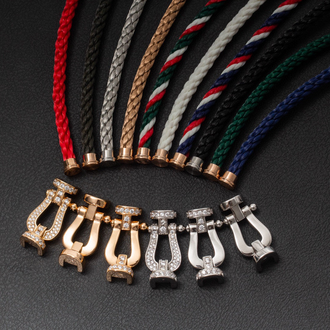 [Spark]FORCE LARGE HORSESHOE FULL DIAMOND BRACELET SILVER