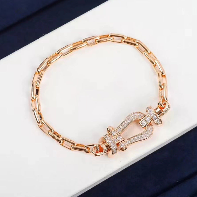 [Spark]FORCE LARGE HORSESHOE CLASP  METAL BRACELET