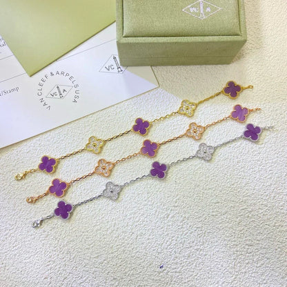 [Spark] CLOVER 5 MOTIF VIOLET BRACELET COLLECTION