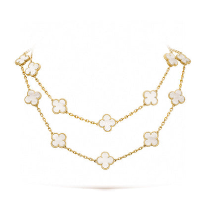 [Spark]CLOVER 20 MOTIFS WHITE MOP NECKLACE