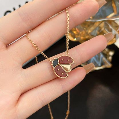 [Spark]LUCKY  CARNELIANS LADYBUG NECKLACE