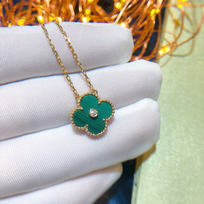 [Spark]CLOVER 15MM DIAMOND TURQUOISE NECKLACE