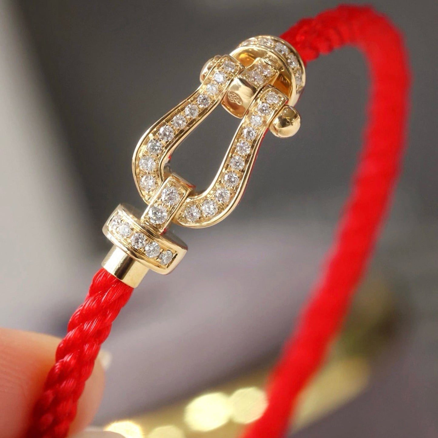 [Spark]FORCE LARGE HORSESHOE FULL DIAMOND BRACELET SILVER