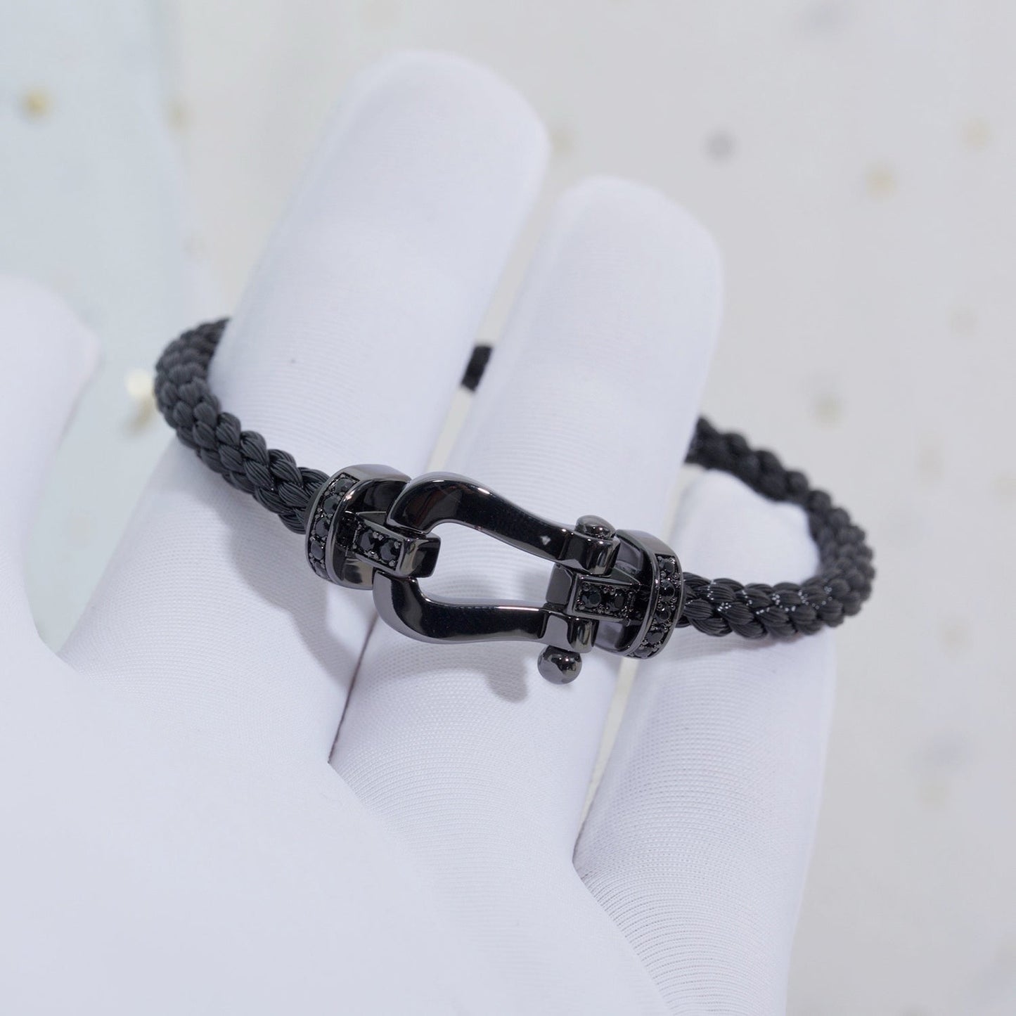 [Spark]FORCE LARGE SERIES HORSESHOE BLACK SAMURAI BRACELET