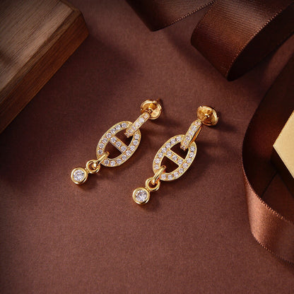 [Spark]HM CHAINE DIAMOND EARRINGS