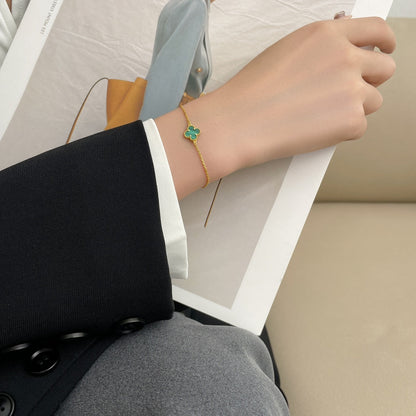 [Spark]CLOVER BRACELET MALACHITE 1 MOTIF