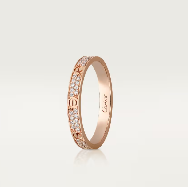 [Spark]LOVE RING 2.6mm-wide full-diamond ring Spark Gold