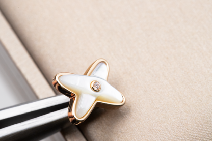 [Spark]JEUX DE WHITE MOP Spark GOLD DIAMOND EARRINGS