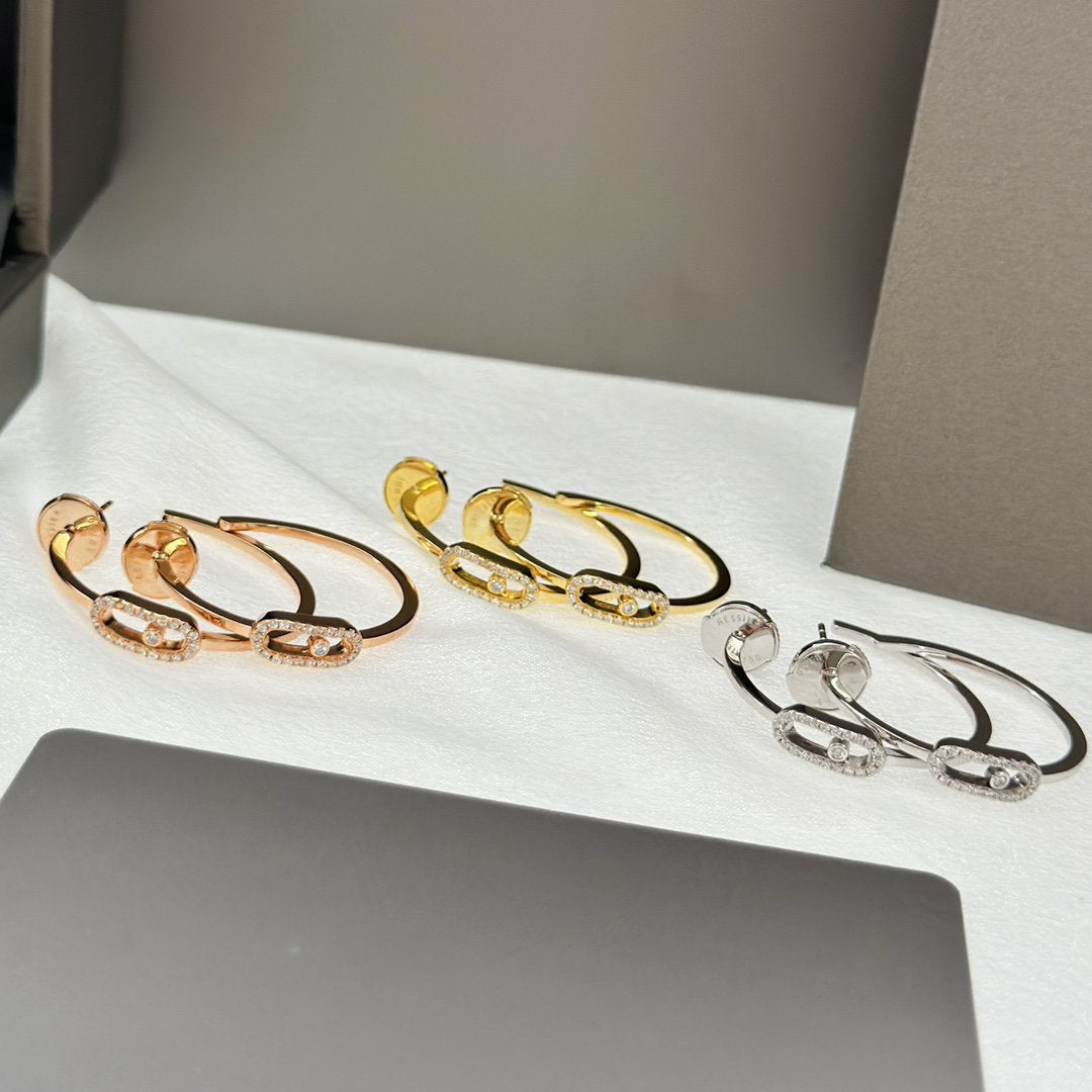 [Spark]CREOLES MOVE UNO PM DIAMOND EARRINGS