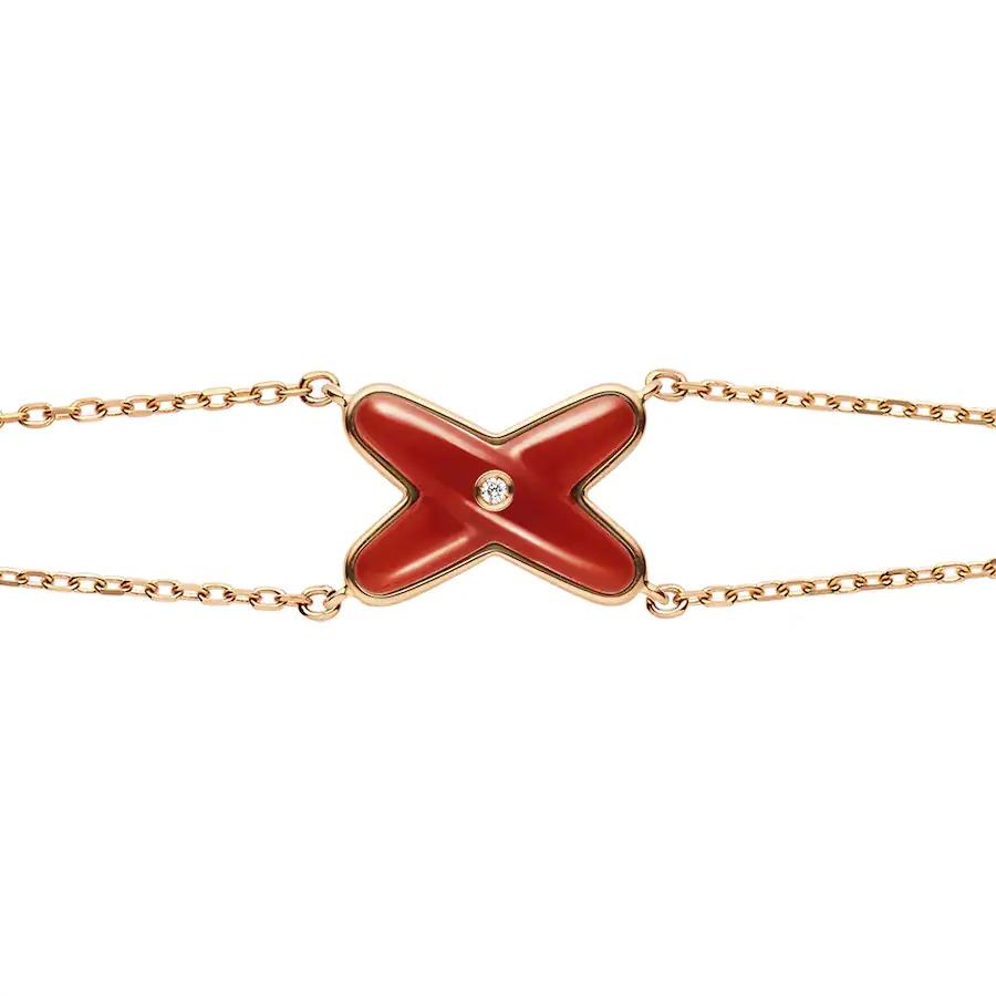 [Spark]JEUX BRACELET CARNELIAN PINK GOLD 1 DIAMOND