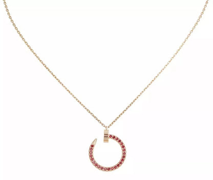 [Spark]JUSTE NECKLACE GOLD RED DIAMONDS
