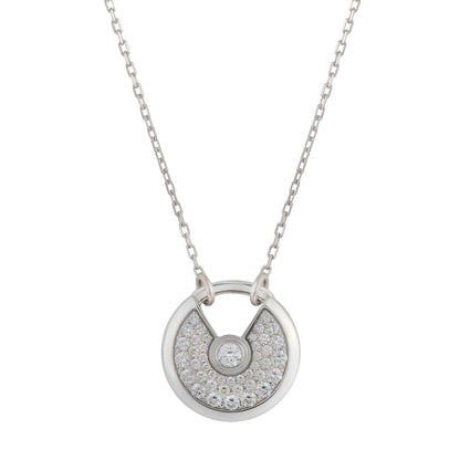 [Spark]AMULETTE SILVER FULL DIAMOND NECKLACE