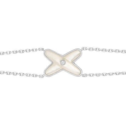 [Spark]JEUX BRACELET WHITE MOP SILVER 1 DIAMOND