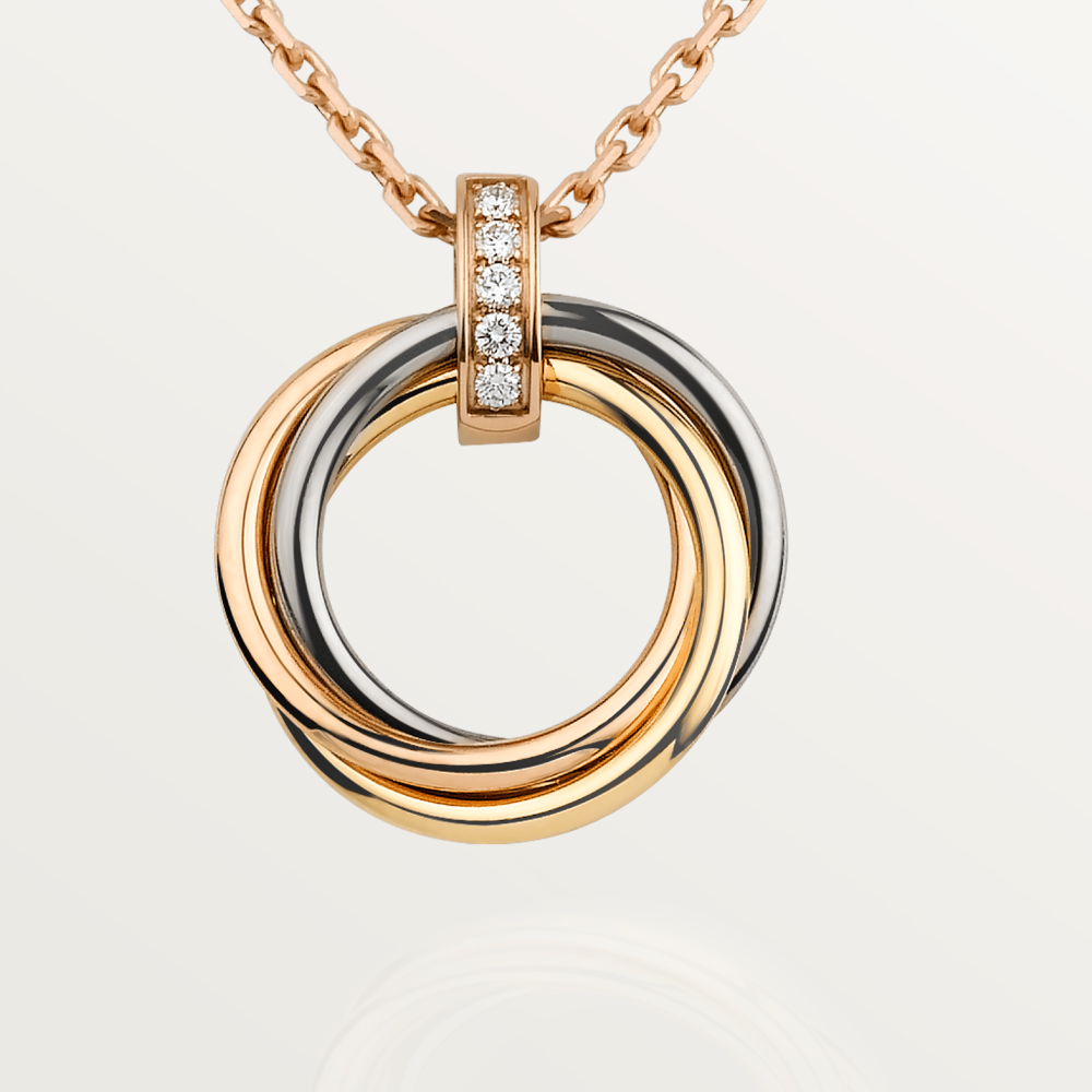 [Spark]TRINITY NECKLACE GOLD  DIAMONDS