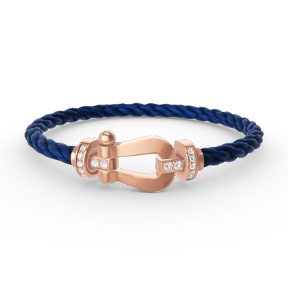 [Spark]FORCE LARGE HORSESHOE HALF DIAMOND BRACELET Spark GOLD