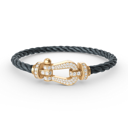 [Spark]FORCE LARGE HORSESHOE FULL DIAMOND BRACELET GOLD