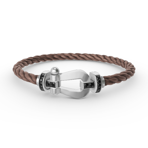 [Spark]FORCE LARGE HORSESHOE BLACK DIAMOND BRACELET SILVER