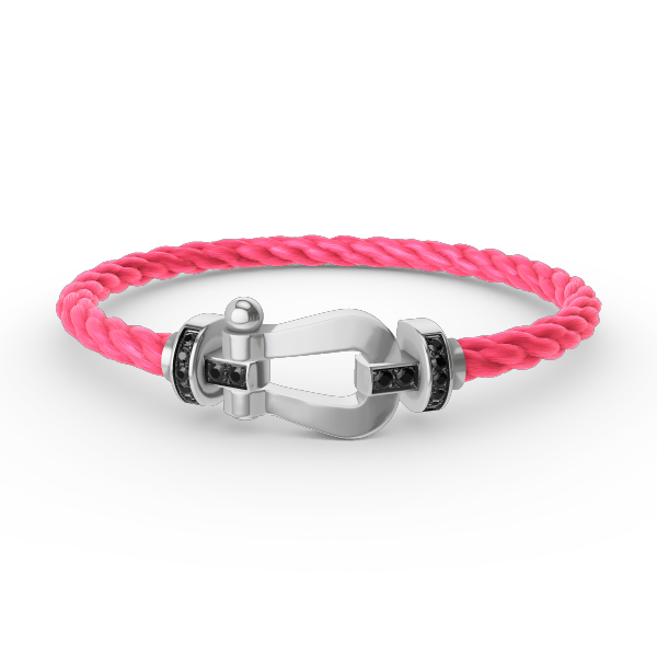 [Spark]FORCE LARGE HORSESHOE BLACK DIAMOND BRACELET SILVER