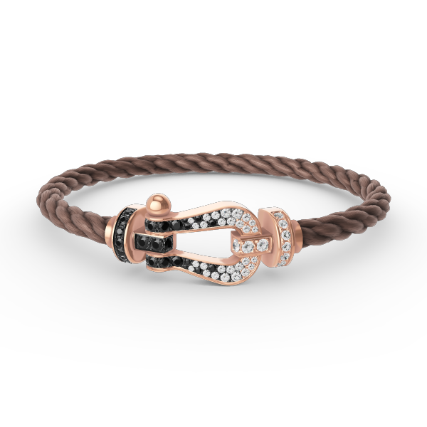 [Spark]FORCE LARGE HORSESHOE BLACK WHITE DIAMOND BRACELET Spark GOLD