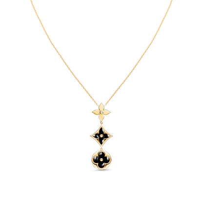[Spark]STAR AND SUN ONYX PINK GOLD NECKLACE
