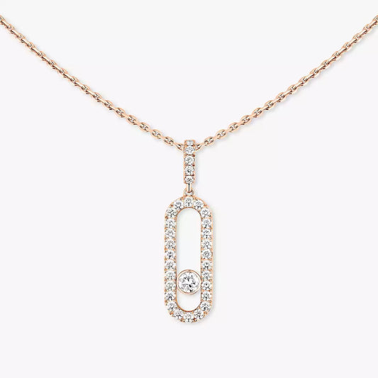 [Spark]Move Uno Diamond Necklace in Rose Gold