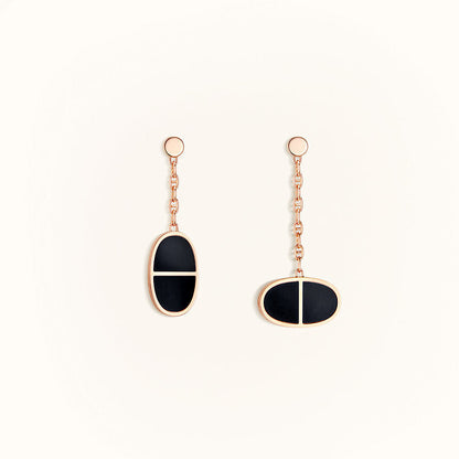 [Spark]CHAINE VERSO BLACK CERAMIC EARRINGS