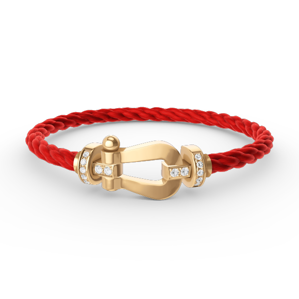 [Spark]FORCE LARGE HORSESHOE HALF DIAMOND BRACELET GOLD
