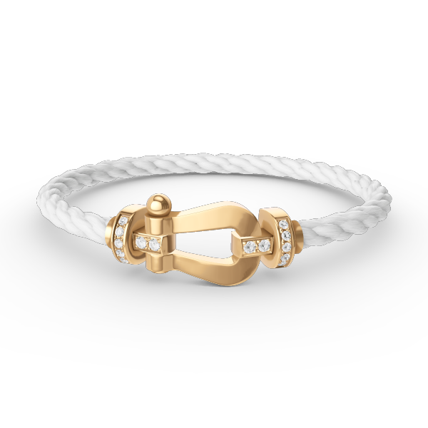 [Spark]FORCE LARGE HORSESHOE HALF DIAMOND BRACELET GOLD