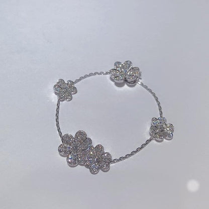 [Spark]FRIVOLE SILVER 5 FLOWERS BRACELET